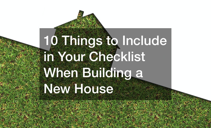 building a new house checklist